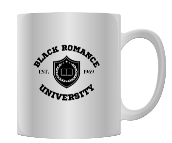 Black Romance University mug (white)