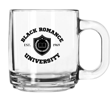 Black Romance University mug (clear)