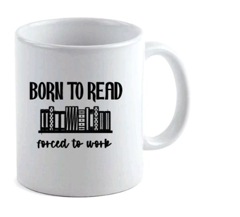 born to read forced to work mug